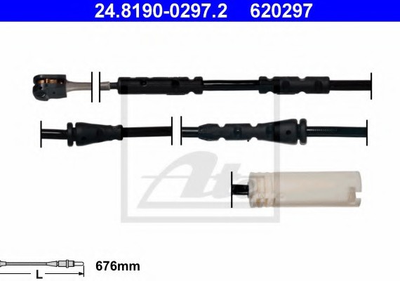 24819002972 Ate Датчик износа тормозных колодок 24819002972 ATE