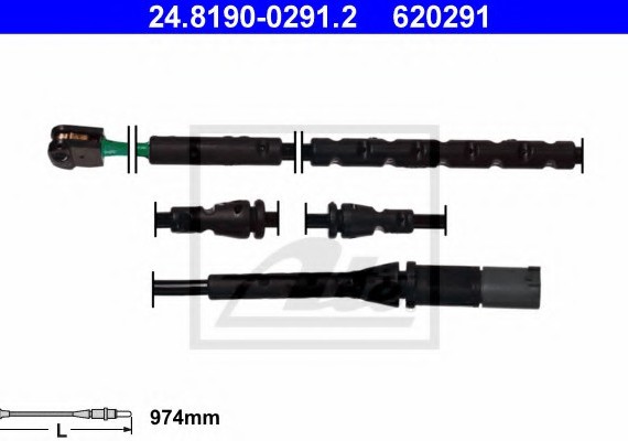 24819002912 Ate Датчик износа тормозных колодок 24819002912 ATE