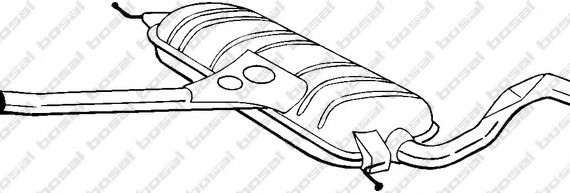 282563 BOSAL,Bosal Benelux N.V. Средний глушитель выхлопных газов 282563 BOSAL