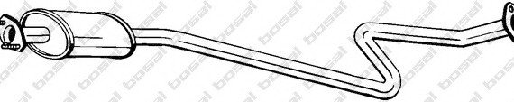 283195 BOSAL,Bosal Benelux N.V. Середній глушник вихлопних газів 283195 BOSAL