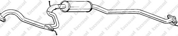 290011 BOSAL,Bosal Benelux N.V. Средний глушитель выхлопных газов 290011 BOSAL