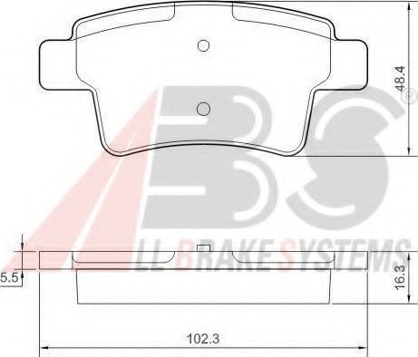 37597 ABS КОЛОДКИ ГАЛЬМОВІ ДИСКОВІ, КОМПЛЕКТ 37597 ABS