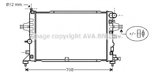 OLA2381 AVA COOLING Радіатор OPEL ASTRA H 2.0/2.2 04- OLA2381 AVA