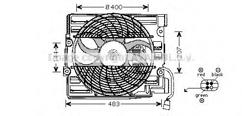 BW7510 AVA COOLING Вентилятор радиатора кондиционера BW7510 AVA