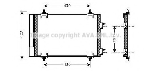 CNA5230D AVA COOLING Радиатор кондиционера [535x361] CNA5230D AVA