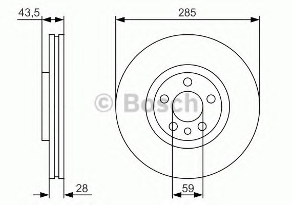 0986479S62 BOSCH Гальмівний диск