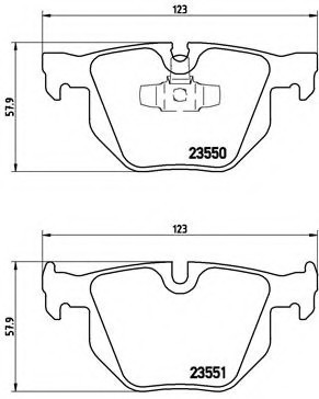 P06039 BREMBO (Германия) Колодки зад bmw x1 e84 1009=> P06039 BREMBO