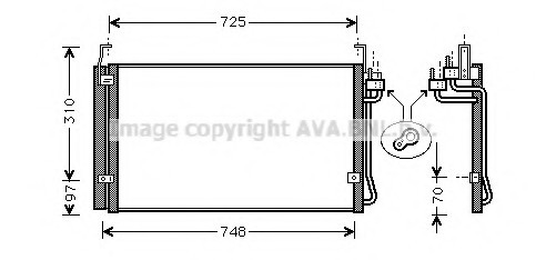 HY5071D AVA COOLING Радиатор кондиционера [675x360] HY5071D AVA