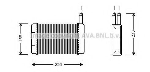 FD6134 AVA COOLING РАДИАТОР Отопителя САЛОНА / FO ava