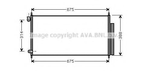 HD5185D AVA COOLING Радіатор кондиціонера Honda Accord 2,0-2,4i 03>08 (HD5185D) AVA