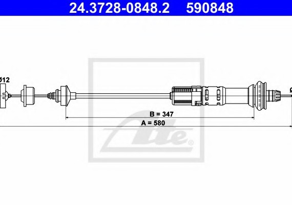 24372808482 Ate Трос, управление сцеплением 24372808482 ATE