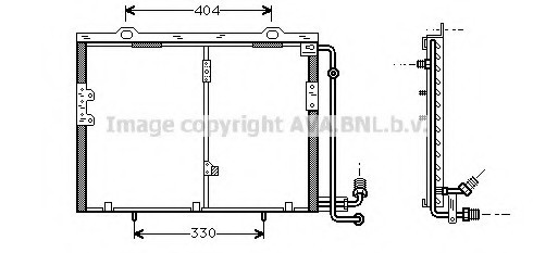 MS5290 AVA COOLING Конденсер MB W202 2.2/2.3 93-01 MS5290 AVA