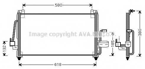 DW5040 AVA COOLING Конденсер GM NUBIRA 1.6/2.0 99- DW5040 AVA