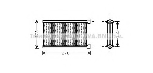 BW6344 AVA COOLING Теплообмінник, Система опалення салону