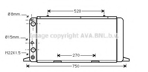 AI2026 AVA COOLING Радиатор AUDI A80 1.6-2.0 87-92 AI2026 AVA