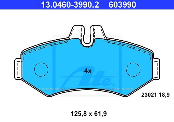 13046039902 Ate Колодки тормозные дисковые 13046039902 ATE