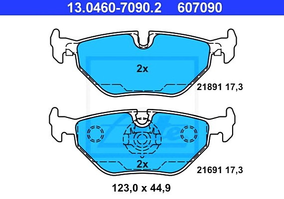 13046070902 Ate Колодки тормозные дисковые 13046070902 ATE