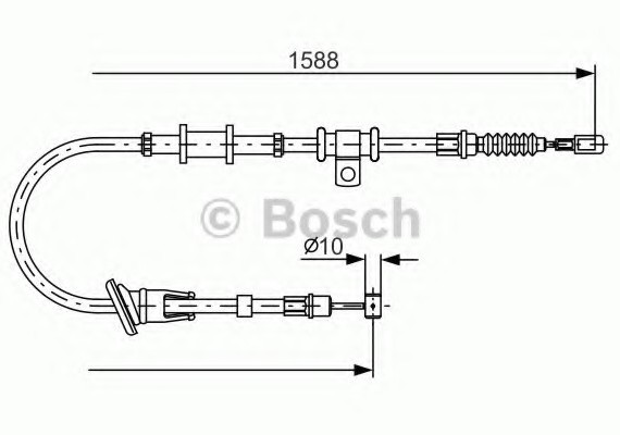 1987482245 BOSCH Трос стояночного тормоза 1987482245 BOSCH