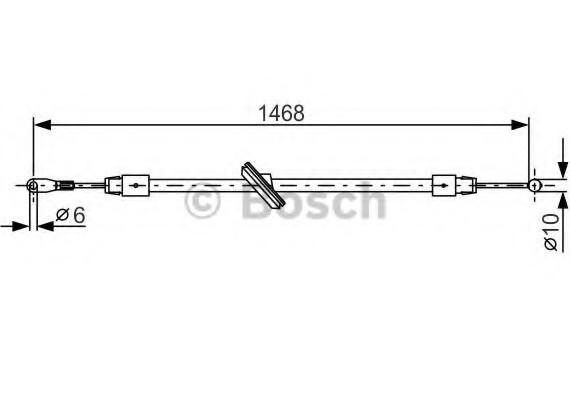 Фото гальмівний трос BOSCH 1987482027 BOSCH 1987482027 BOSCH Гальмівний трос BOSCH