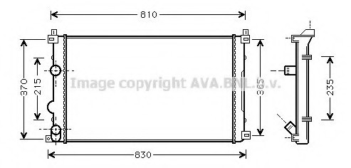 RTA2322 AVA COOLING Радіатор охлаждения двигателя RTA2322 AVA