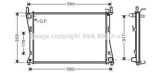 FDA2325 AVA COOLING Радиатор охлаждения двигателя FDA2325 AVA