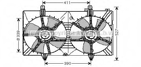 DN7518 AVA COOLING Вентилятор радиатора двигателя DN7518 AVA