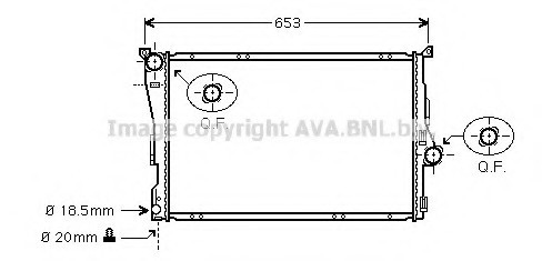 BWA2205 AVA COOLING Радіатор охолодження двигуна BWA2205 AVA