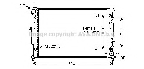 AIA2125 AVA COOLING Радиатор охлаждения двигателя AIA2125 AVA