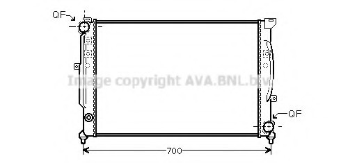 AIA2124 AVA COOLING Радіатор охолодження двигуна A4/A6/PASSAT5+6 24/6/8 MT (Ava)