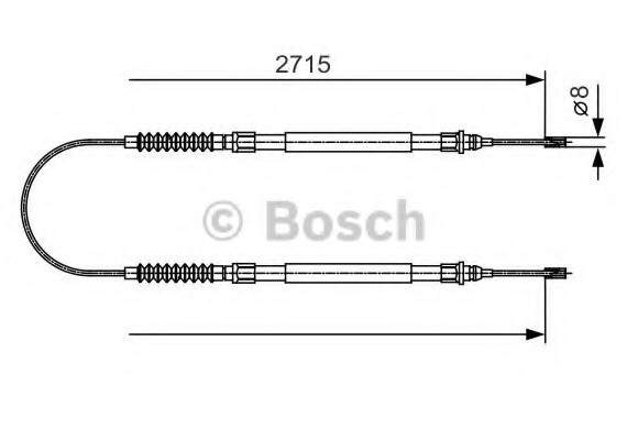 1 987 482 003 BOSCH Трос, стояночная тормозная система BOSCH