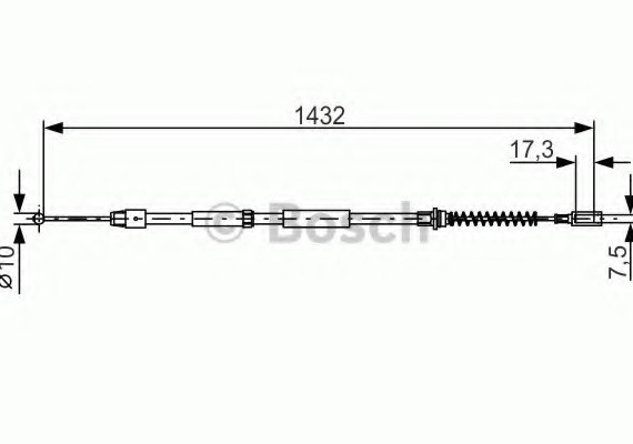 1 987 482 034 BOSCH Трос, стояночная тормозная система BOSCH