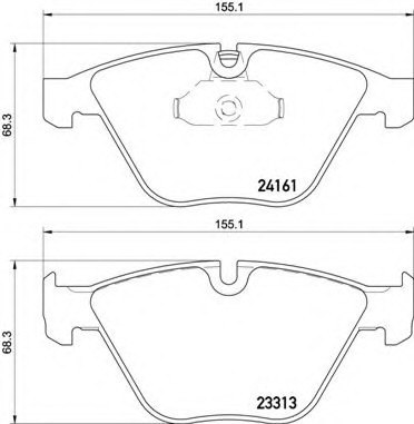 P06 081 BREMBO (Германия) Колодки гальмівні дискові, к-кт. BREMBO