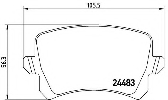 P85 108 BREMBO (Германия) Колодки тормозные дисковые, к-кт. BREMBO