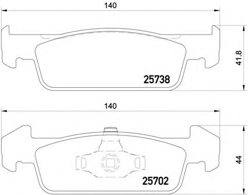 P68 060 BREMBO (Германия) Колодки гальмівні дискові, к-кт. BREMBO