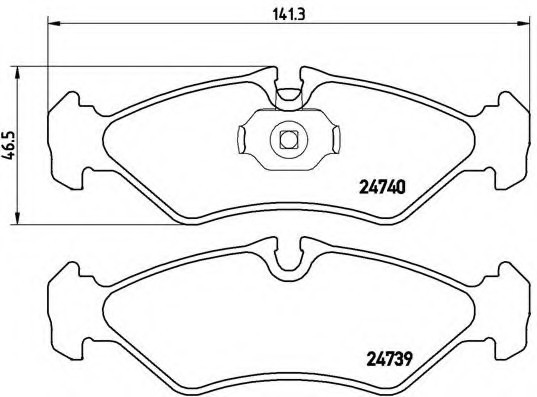 P50 081 BREMBO (Германия) Колодки тормозные дисковые, к-кт. BREMBO