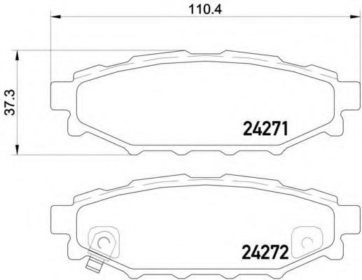 P78020 BREMBO (Германия) Гальмівні колодки дискові P78020 BREMBO