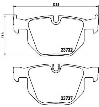 P06033 BREMBO (Германия) Гальмівні колодки дискові P06033 BREMBO