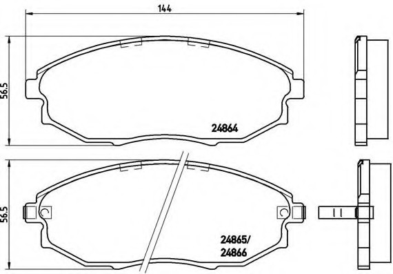 P10007 BREMBO (Германия) Колодки гальмівні передні P10007 BREMBO