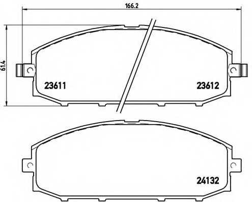 P56041 BREMBO (Германия) Колодки гальмівні передні P56041 BREMBO