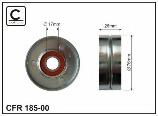 18500 CAFFARO Ролик п/клин. ремня металл. 18500 CAFFARO