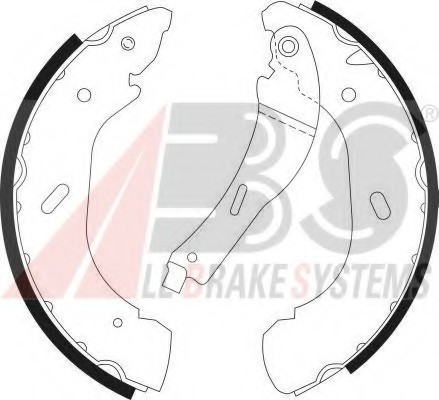9087 ABS Колодки тормозные барабанные 9087 A.B.S.