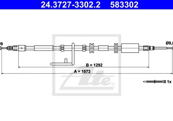 24372733022 Ate Трос стояночного тормоза 24372733022 ATE