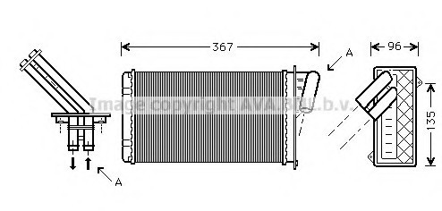 RTA6203 AVA COOLING Радіатор обігрівача салону Renault Laguna II 1,9DCI 2,0DCI (RTA6203) AVA