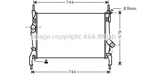 FD2404 AVA COOLING Радиатор охлаждения двигателя FD2404 AVA