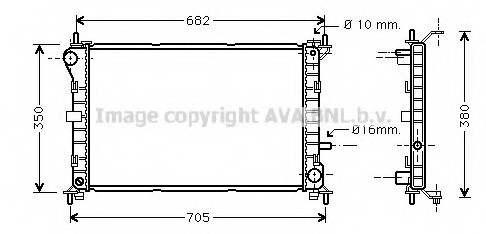 FD2264 AVA COOLING Радіатор охолодження двигуна FOCUS 14/6/8 MT +AC 98-05 (Ava)