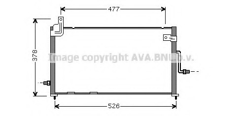 DW5044 AVA COOLING Радіатор кондиціонера зовнішній DW5044 AVA
