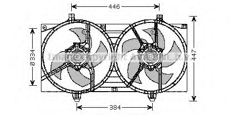 DN7528 AVA COOLING Вентилятор радиат. охл. двиг. DN7528 AVA