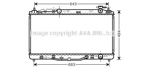 TO2464 AVA COOLING Радіатор охолодження двигуна TO2464 AVA