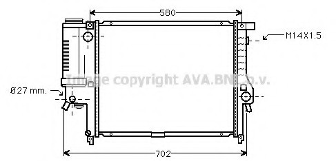 BW2121 AVA COOLING Радиатор охлаждения двигателя BW2121 AVA