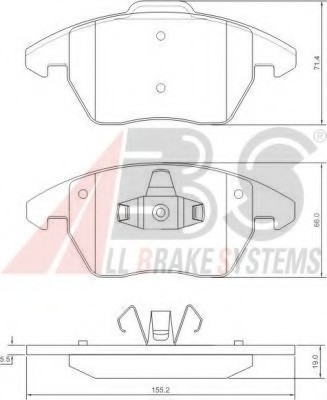 37429 ABS Колодки тормозные дисковые 37429 A.B.S.